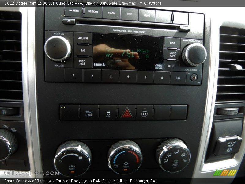 Black / Dark Slate Gray/Medium Graystone 2012 Dodge Ram 1500 SLT Quad Cab 4x4