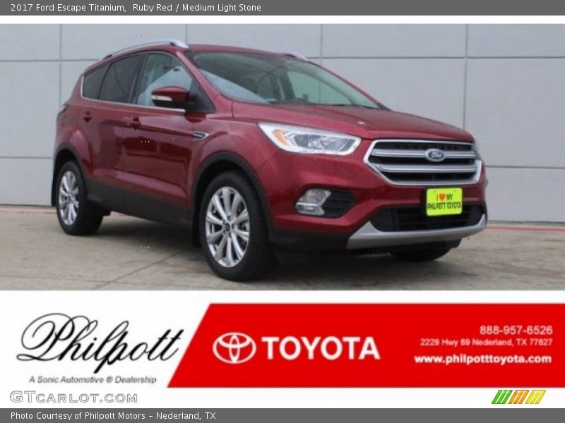 Ruby Red / Medium Light Stone 2017 Ford Escape Titanium