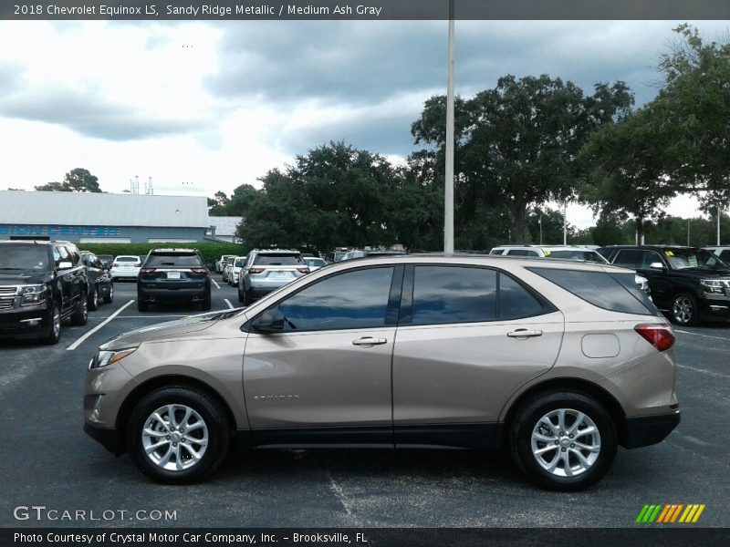 Sandy Ridge Metallic / Medium Ash Gray 2018 Chevrolet Equinox LS
