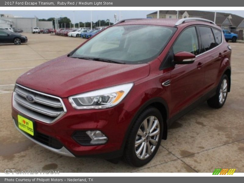 Ruby Red / Medium Light Stone 2017 Ford Escape Titanium