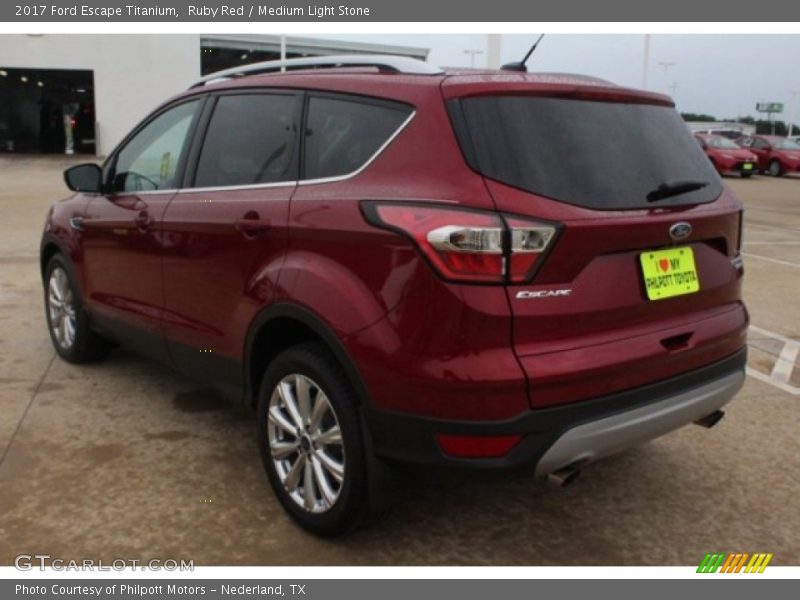 Ruby Red / Medium Light Stone 2017 Ford Escape Titanium