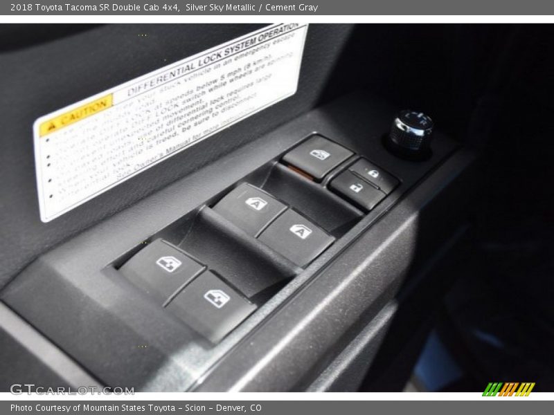 Silver Sky Metallic / Cement Gray 2018 Toyota Tacoma SR Double Cab 4x4