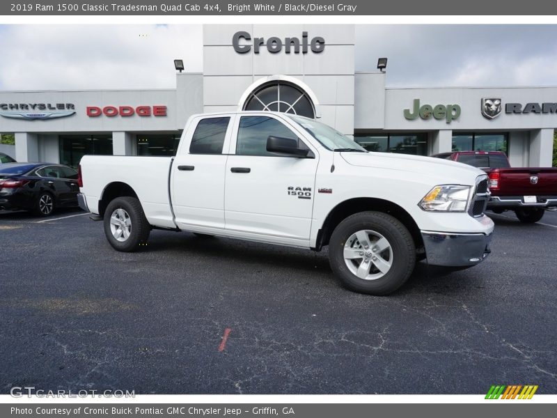 Bright White / Black/Diesel Gray 2019 Ram 1500 Classic Tradesman Quad Cab 4x4