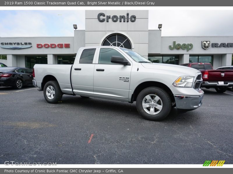 Bright Silver Metallic / Black/Diesel Gray 2019 Ram 1500 Classic Tradesman Quad Cab