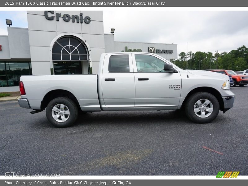 Bright Silver Metallic / Black/Diesel Gray 2019 Ram 1500 Classic Tradesman Quad Cab