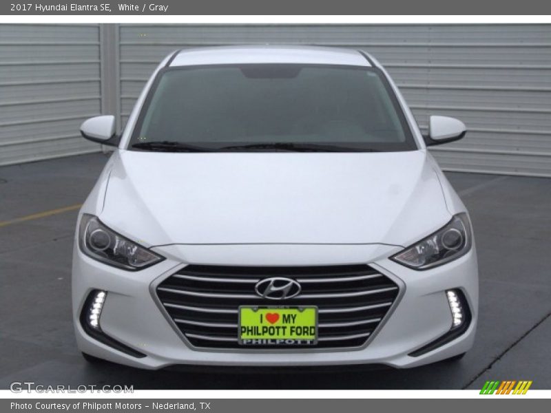 White / Gray 2017 Hyundai Elantra SE