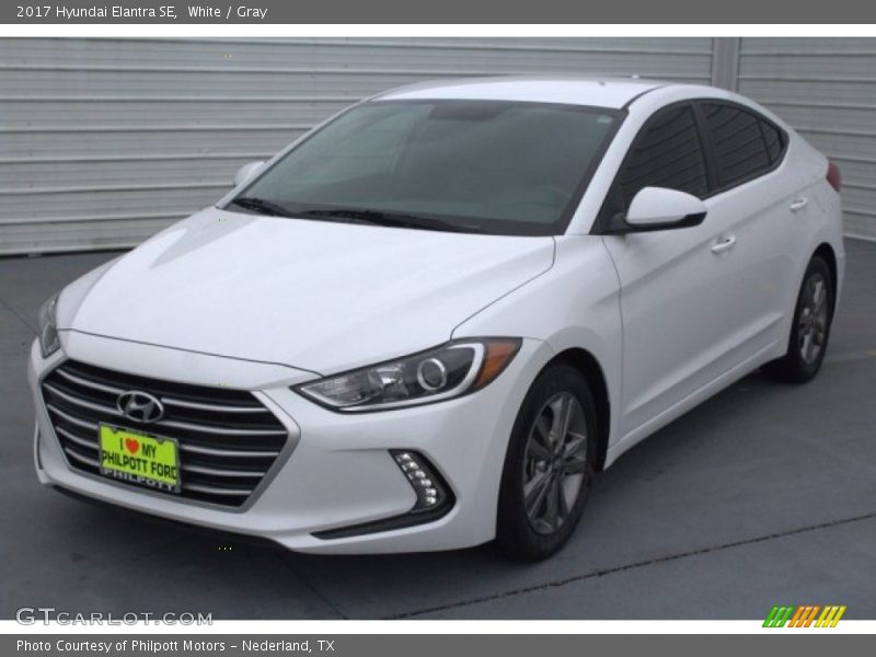White / Gray 2017 Hyundai Elantra SE