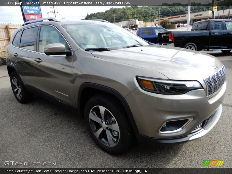 Light Brownstone Pearl / Black/Ski Grey 2019 Jeep Cherokee Limited 4x4