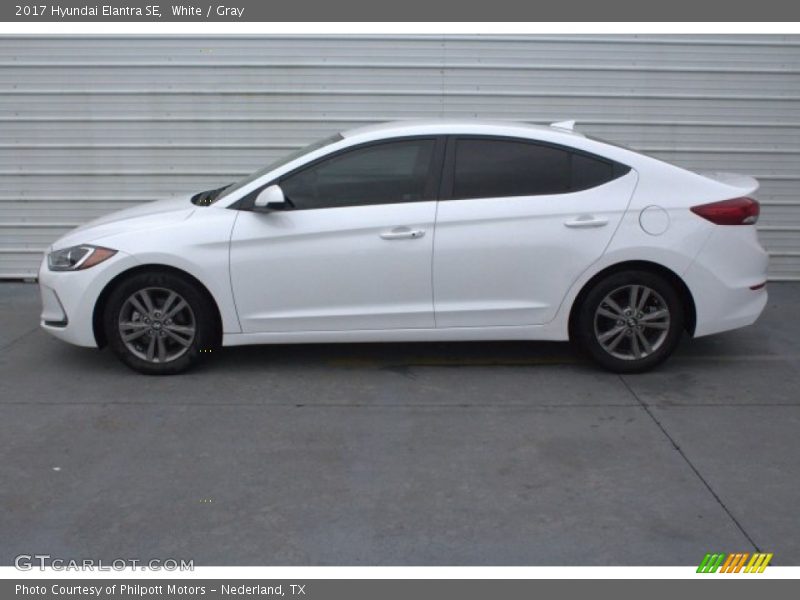 White / Gray 2017 Hyundai Elantra SE