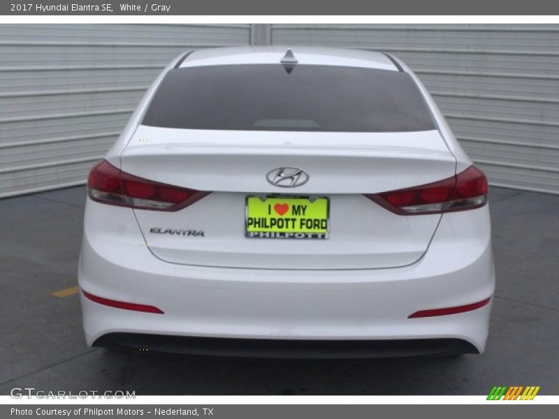 White / Gray 2017 Hyundai Elantra SE