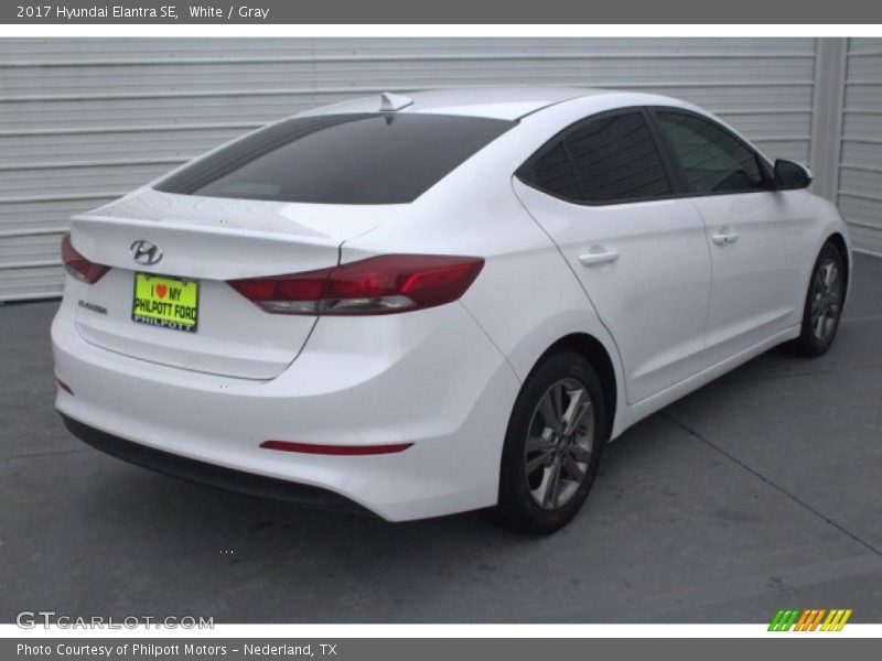 White / Gray 2017 Hyundai Elantra SE