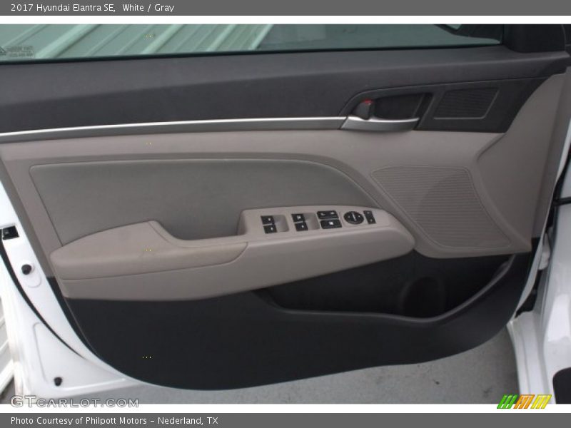 White / Gray 2017 Hyundai Elantra SE