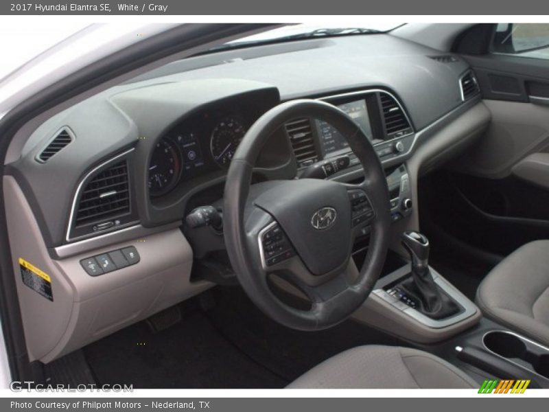 White / Gray 2017 Hyundai Elantra SE