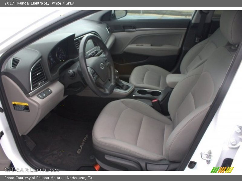 White / Gray 2017 Hyundai Elantra SE