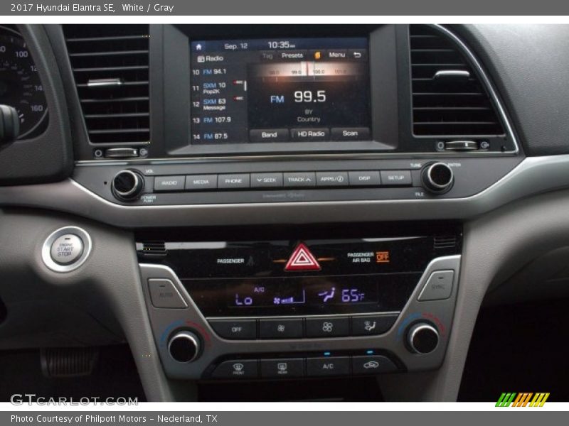 White / Gray 2017 Hyundai Elantra SE
