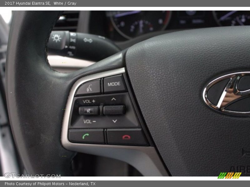 White / Gray 2017 Hyundai Elantra SE