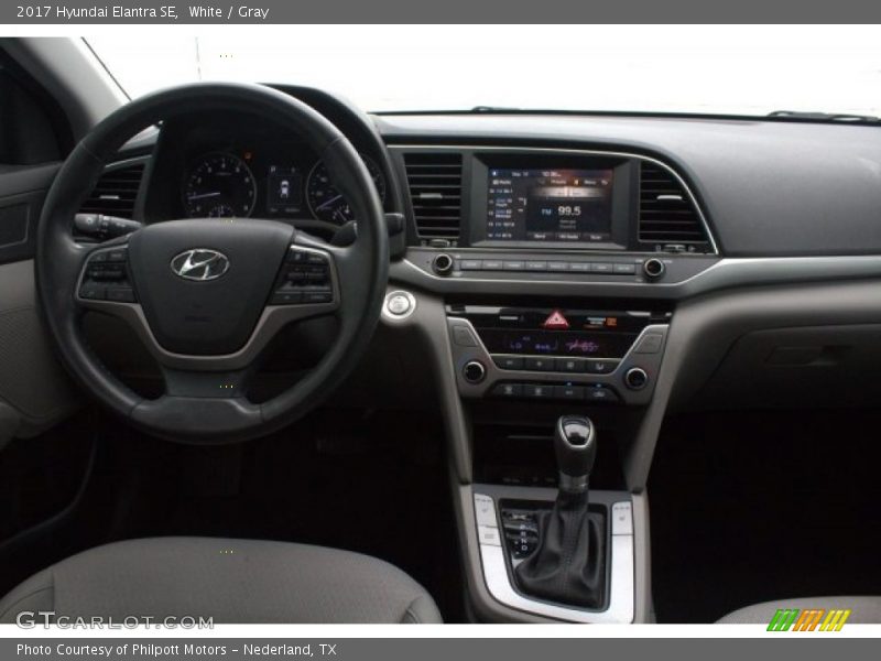White / Gray 2017 Hyundai Elantra SE