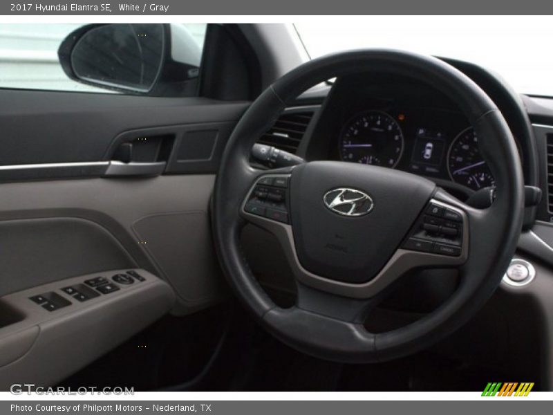 White / Gray 2017 Hyundai Elantra SE