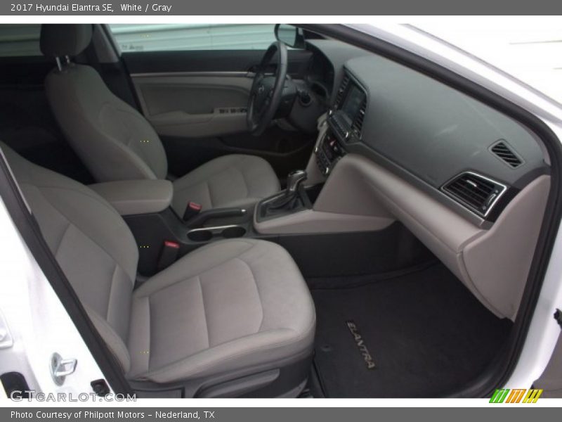 White / Gray 2017 Hyundai Elantra SE
