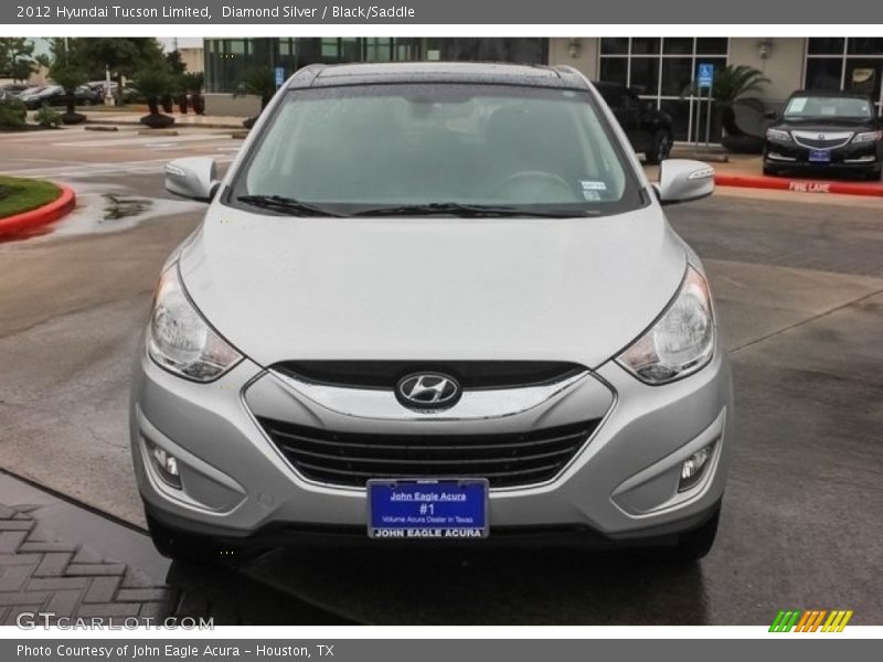 Diamond Silver / Black/Saddle 2012 Hyundai Tucson Limited