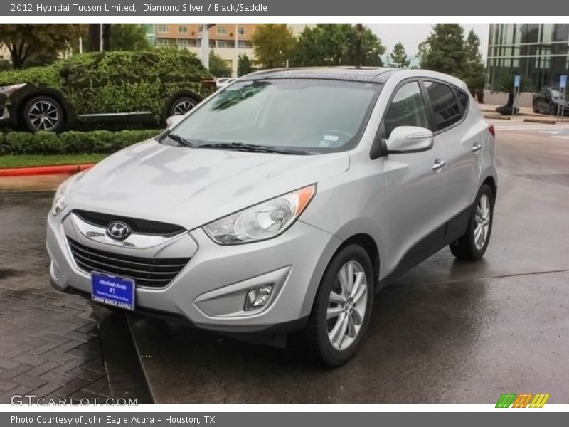 Diamond Silver / Black/Saddle 2012 Hyundai Tucson Limited