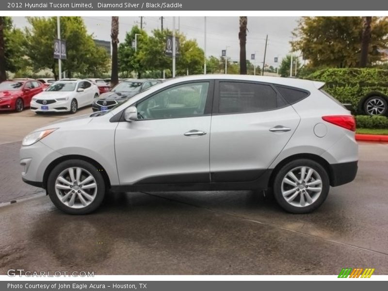Diamond Silver / Black/Saddle 2012 Hyundai Tucson Limited