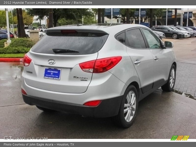 Diamond Silver / Black/Saddle 2012 Hyundai Tucson Limited