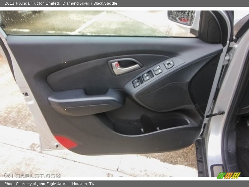 Diamond Silver / Black/Saddle 2012 Hyundai Tucson Limited
