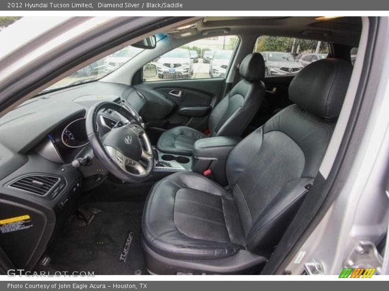 Diamond Silver / Black/Saddle 2012 Hyundai Tucson Limited