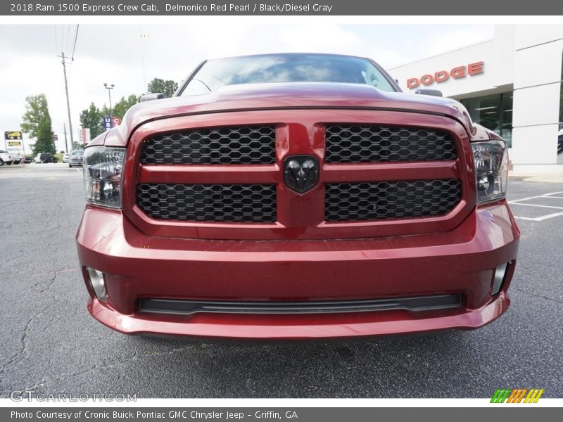 Delmonico Red Pearl / Black/Diesel Gray 2018 Ram 1500 Express Crew Cab
