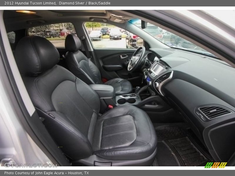 Diamond Silver / Black/Saddle 2012 Hyundai Tucson Limited