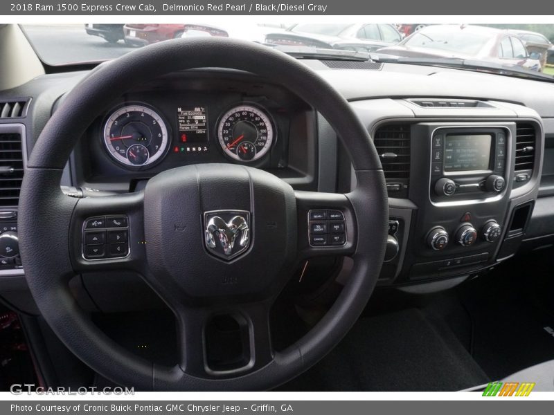 Delmonico Red Pearl / Black/Diesel Gray 2018 Ram 1500 Express Crew Cab