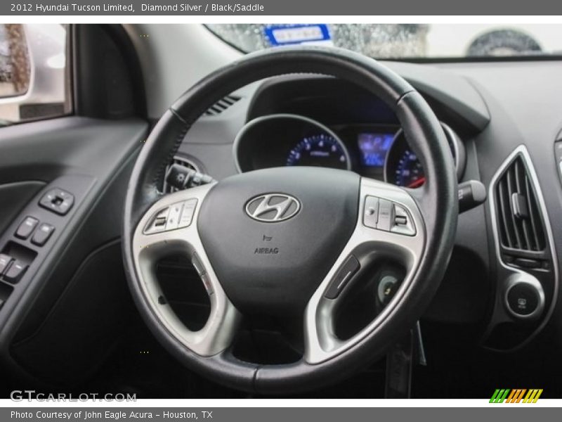 Diamond Silver / Black/Saddle 2012 Hyundai Tucson Limited