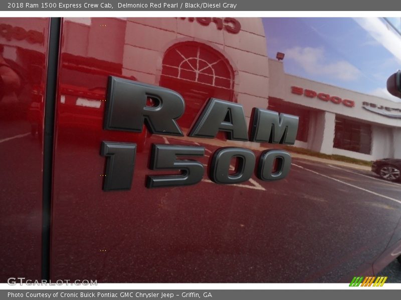Delmonico Red Pearl / Black/Diesel Gray 2018 Ram 1500 Express Crew Cab