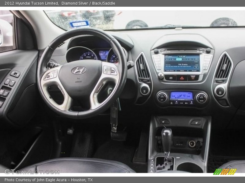 Diamond Silver / Black/Saddle 2012 Hyundai Tucson Limited