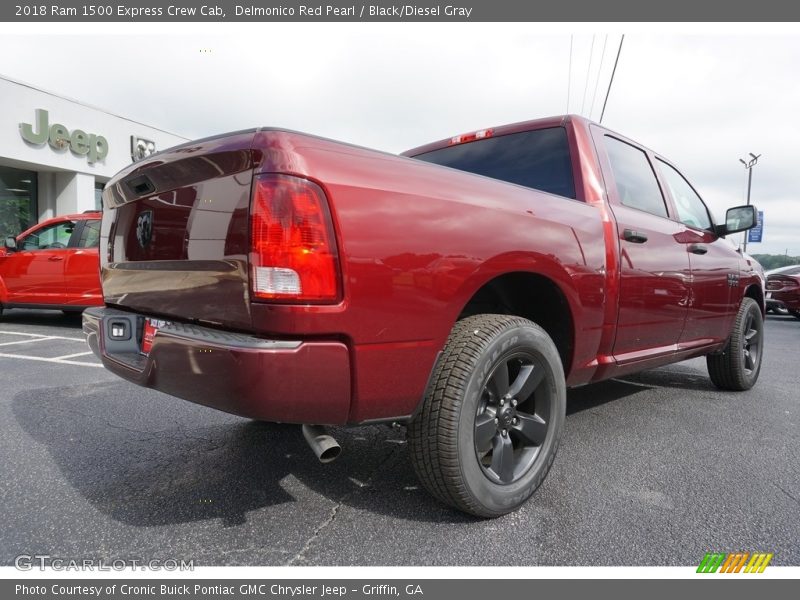 Delmonico Red Pearl / Black/Diesel Gray 2018 Ram 1500 Express Crew Cab