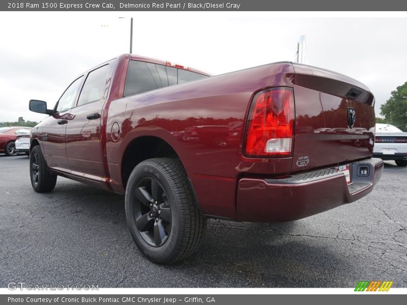 Delmonico Red Pearl / Black/Diesel Gray 2018 Ram 1500 Express Crew Cab