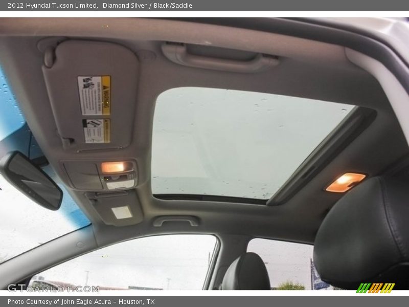 Diamond Silver / Black/Saddle 2012 Hyundai Tucson Limited