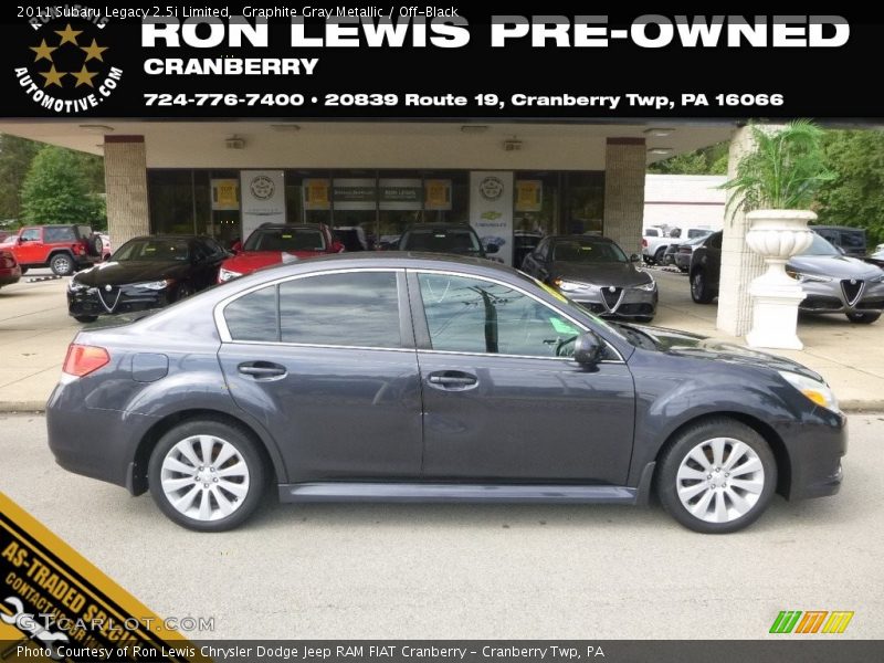 Graphite Gray Metallic / Off-Black 2011 Subaru Legacy 2.5i Limited