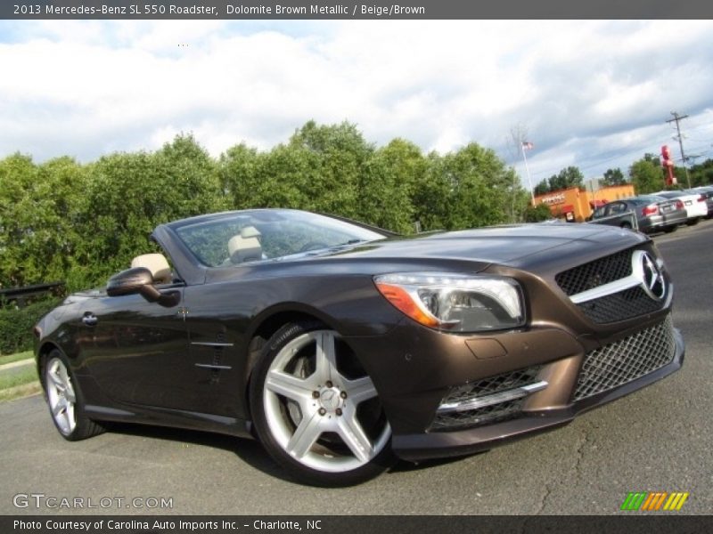 Dolomite Brown Metallic / Beige/Brown 2013 Mercedes-Benz SL 550 Roadster