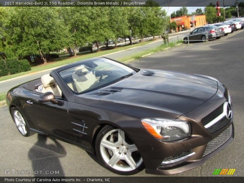 Dolomite Brown Metallic / Beige/Brown 2013 Mercedes-Benz SL 550 Roadster
