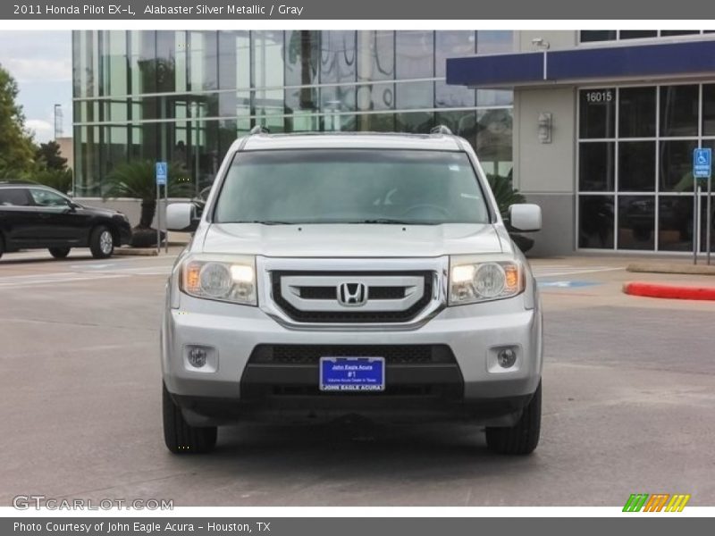 Alabaster Silver Metallic / Gray 2011 Honda Pilot EX-L