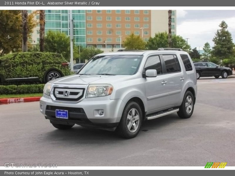Alabaster Silver Metallic / Gray 2011 Honda Pilot EX-L