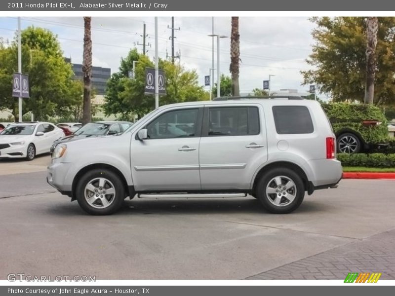 Alabaster Silver Metallic / Gray 2011 Honda Pilot EX-L