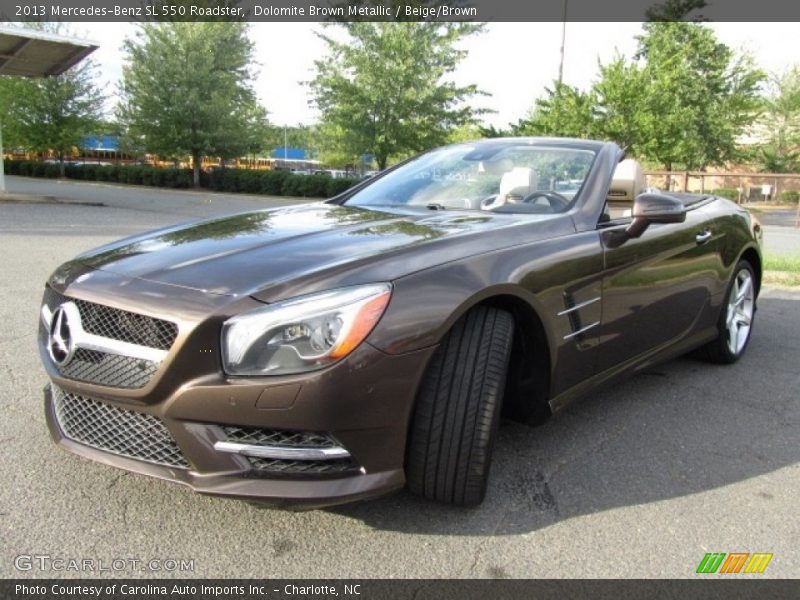 Dolomite Brown Metallic / Beige/Brown 2013 Mercedes-Benz SL 550 Roadster