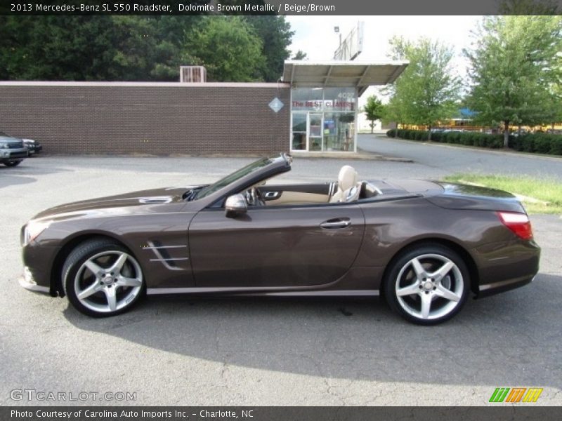 Dolomite Brown Metallic / Beige/Brown 2013 Mercedes-Benz SL 550 Roadster