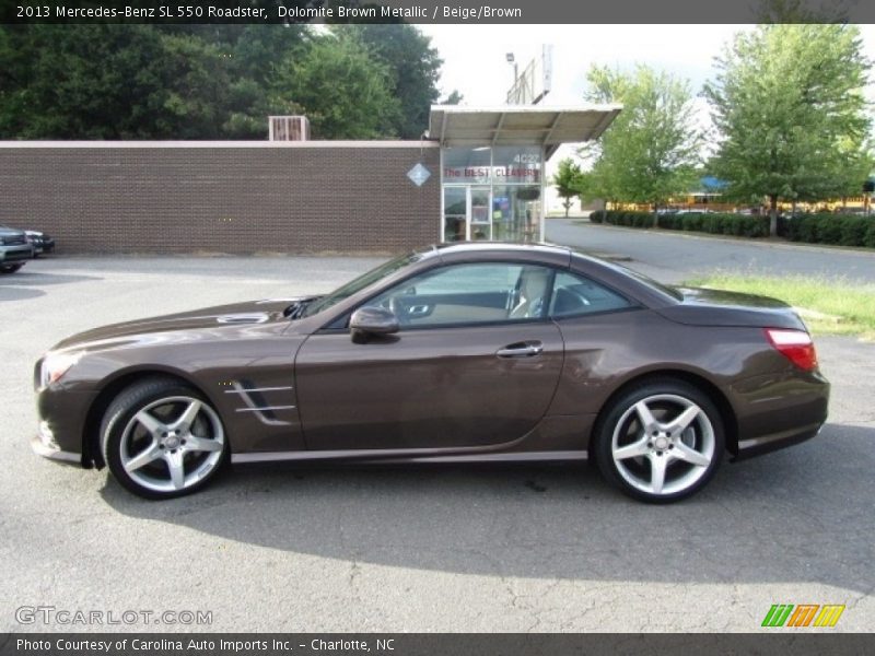 Dolomite Brown Metallic / Beige/Brown 2013 Mercedes-Benz SL 550 Roadster