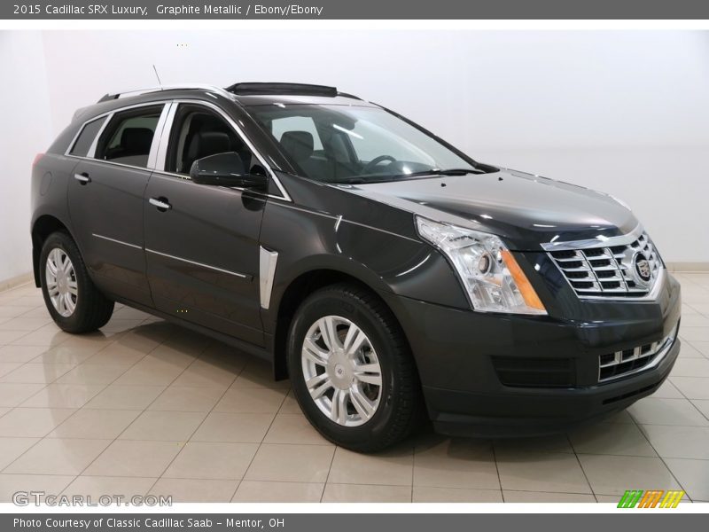 Graphite Metallic / Ebony/Ebony 2015 Cadillac SRX Luxury