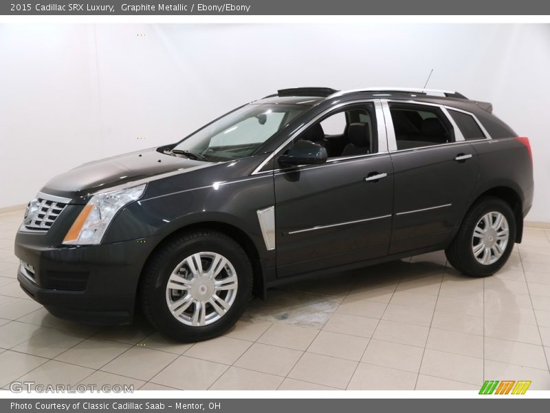 Graphite Metallic / Ebony/Ebony 2015 Cadillac SRX Luxury