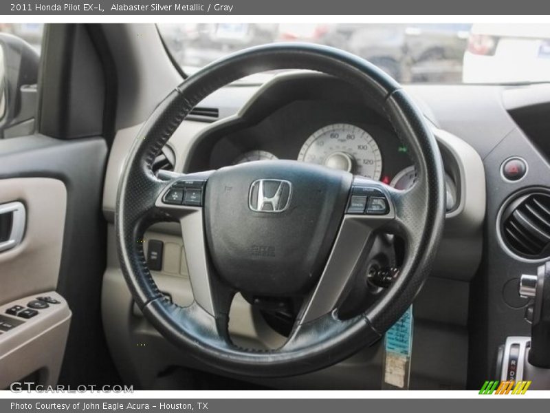 Alabaster Silver Metallic / Gray 2011 Honda Pilot EX-L